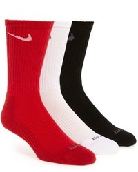 red nike crew socks
