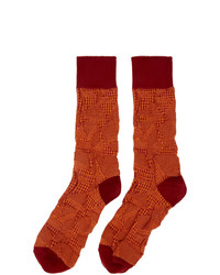 Issey Miyake Men Orange Crush Socks