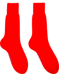 Raf Simons Poppy Red Logo Socks