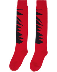 Comme Des Garcons Homme Plus Red Graphic Socks