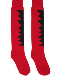Comme Des Garcons Homme Plus Red Graphic Socks