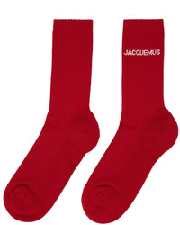 Jacquemus Red La Montagne Les Chaussettes Socks