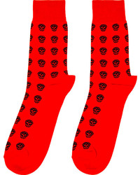 Alexander McQueen Red Skull Socks