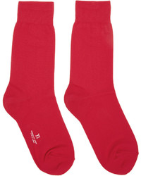 Y's Red Solid Socks