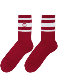 Gucci Red White Logo Running Socks
