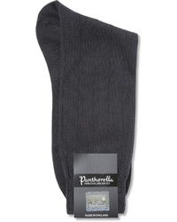 Pantherella Ribbed Sea Island Cotton Blend Socks