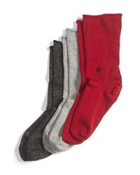 Stance Glamour Socks Gift Set Grey Red One Size