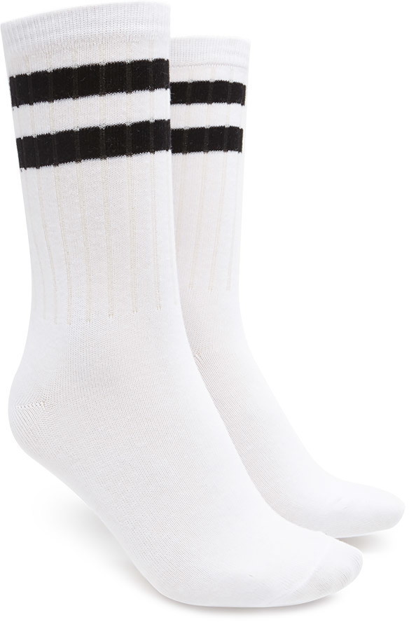 Varsity Stripe Crew Sock - Blanco