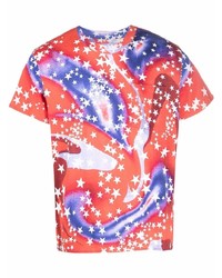 Red Star Print Crew-neck T-shirt