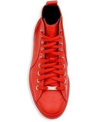 Jimmy Choo Star Studs Leather High Top Sneakers
