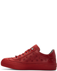 Jimmy Choo Red Stars Ace Sneakers