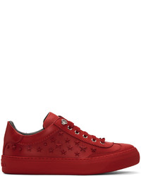 Jimmy Choo Red Stars Ace Sneakers