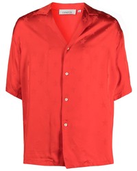 Red Star Print Short Sleeve Shirt
