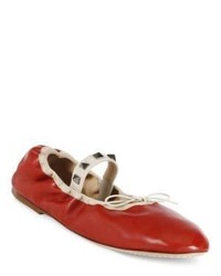 Valentino Garavani Rockstud Leather Ballet Flats