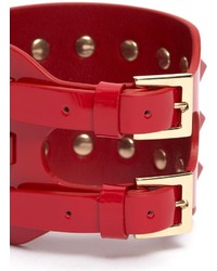 Valentino Rockstud Wide Patent Leather Bracelet