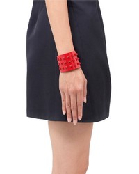 Valentino Rockstud Wide Patent Leather Bracelet