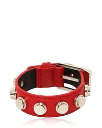 Saint Laurent Studded Leather Small Cuff Bracelet