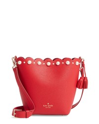 kate spade new york Hayes Street Vanessa Imitation Pearl Studded Leather Shoulder Bag