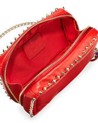 Christian Louboutin Piloutin Studded Wristlet Clutch Bag Red
