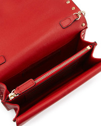 Valentino Rockstud Pouch Crossbody Bag Red