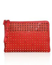 MCM Stark Special Studded Leather Clutch