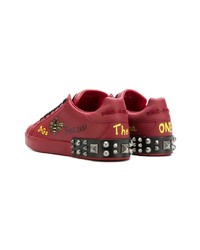 Dolce & Gabbana Printed Studded Sneakers