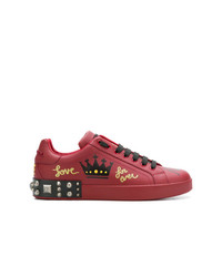 Dolce & Gabbana Printed Studded Sneakers