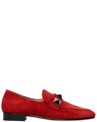 Valentino 20mm Studded Suede Loafers
