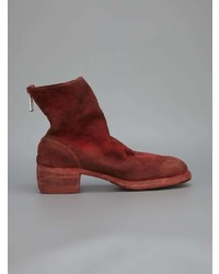 Guidi Distressed Zip Up Boot