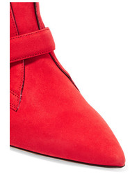 Tabitha Simmons Fitz Suede Ankle Boots Red