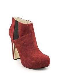 GUESS Coreline Red Suede Fashion Ankle Boots Newdisplay