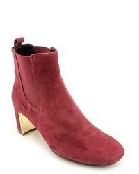 Isaac Mizrahi Carnaby Red Suede Fashion Ankle Boots