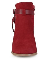 Journee Collection Mara Round Toe Two Tone Booties