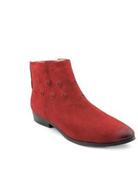 Messeca Tito Red Faux Suede Fashion Ankle Boots Newdisplay