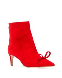 RED Valentino Red Bow Detail Ankle Boots