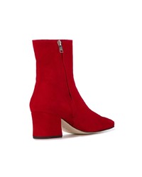 Dorateymur Red Suede Sybil 60 Ankle Boots