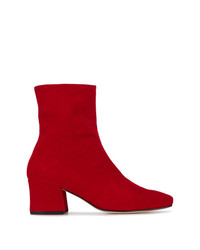 Dorateymur Red Suede Sybil 60 Ankle Boots