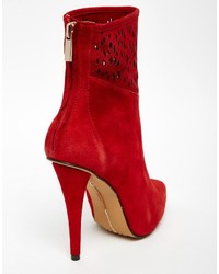 Forever Unique Spritz Heeled Suede Ankle Boots