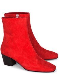Dorateymur Red Suede Droop Nose Boots