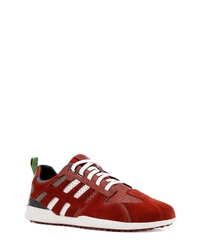Geox Red Suede Athletic Shoes