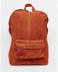 Red Suede Backpack