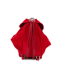 Manu Atelier Red Fernweh Mini Suede Backpack