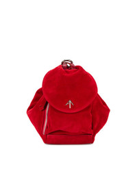 Manu Atelier Red Fernweh Mini Suede Backpack