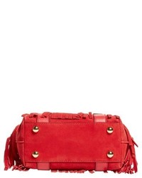 Moschino Letters Fringe Shoulder Bag Red