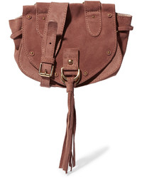 See by Chloe See By Chlo Collins Small Suede And Textured Leather Shoulder Bag Brick