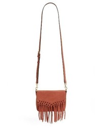 Rebecca Minkoff Small Rapture Suede Shoulder Bag Red