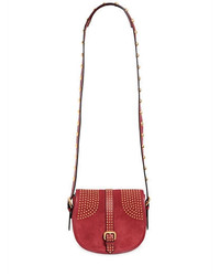 RED Valentino Small Rider Suede Shoulder Bag