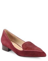 Cole Haan Dellora Suede Calf Hair Point Toe Flats