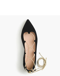 J.Crew Suede Lace Up Flats