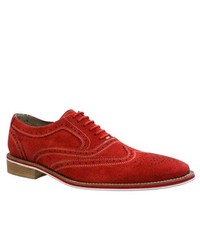 Giorgio Brutini Nolan 65880 Dress Shoes Wingtip Suede Colored Red Size 85
